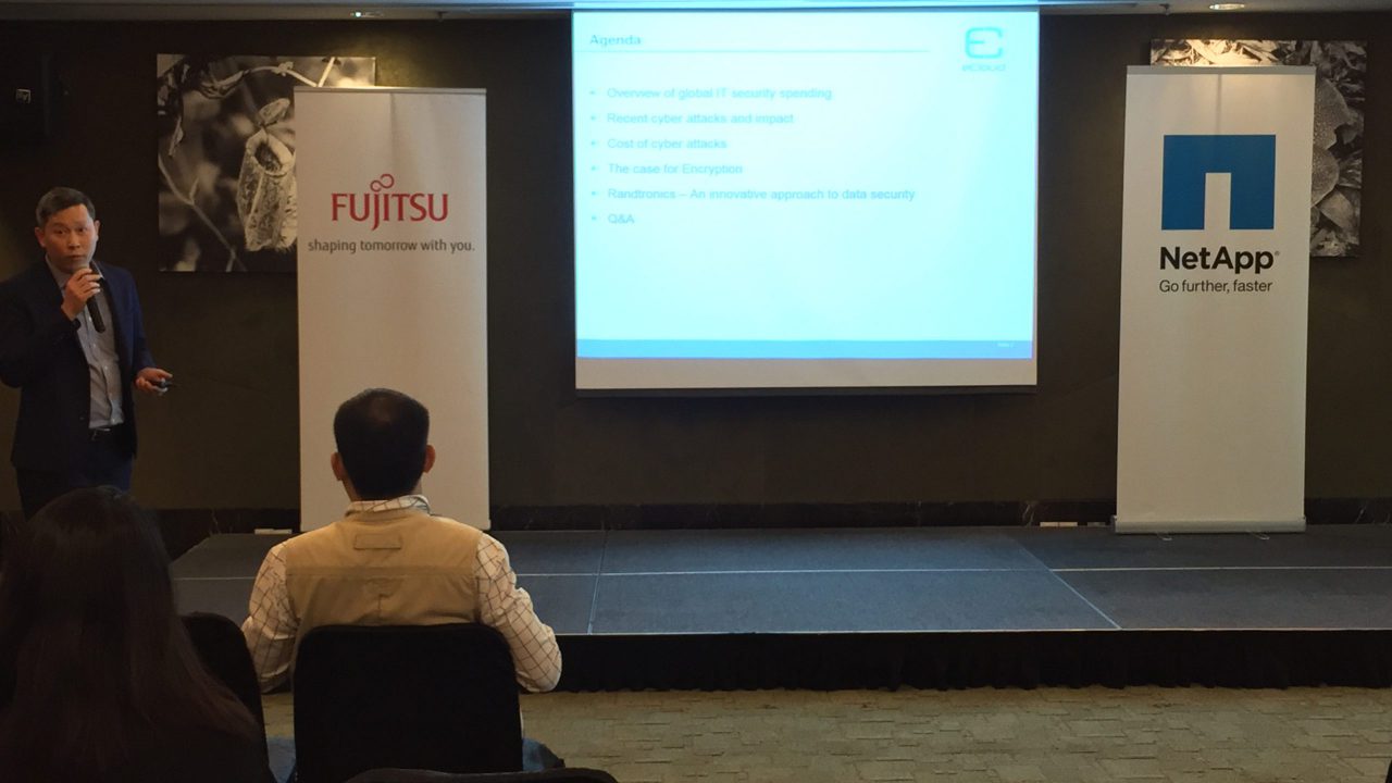 eCloud Fujitsu Event, Data Encryption, HSM, Hardware Security Module, Data-at-rest encryption, Data-at-rest protection, Database encryption, AES 256-bit algorithm, Primary Account Number, PAN, Credit Card Number, Card Data Environment, CDE, PCI DSS, Tokenization, MS SQL, Oracle, MySQL, Db2, Windows, Linux, File Folder encryption, Randtronics, Randtronics DPM, Randtronics Data Privacy Manager, Fujitsu, NetApp